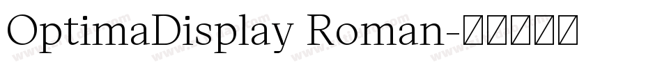 OptimaDisplay Roman字体转换